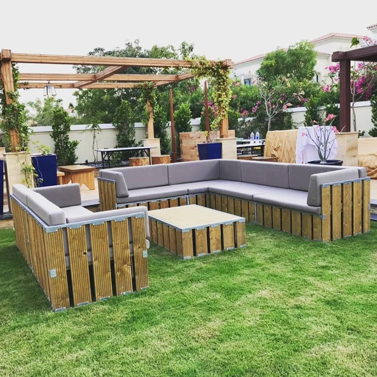 Wood lounge szett